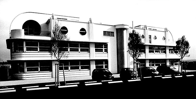 Das Art Deco »Weis House« in Waiblingen, Rückseite